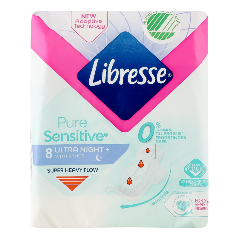 Либресс CARE PRODUCTS Libresse sensitive ultra night 8pcs