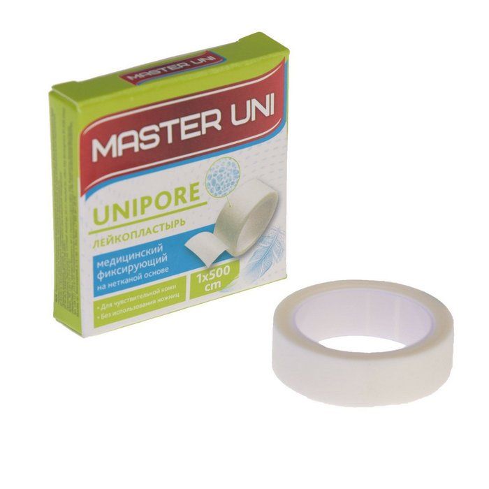 Лейкопластырь MEDICAL SUPPLIES Adhesive plaster 1 x 500 paper Master Uni