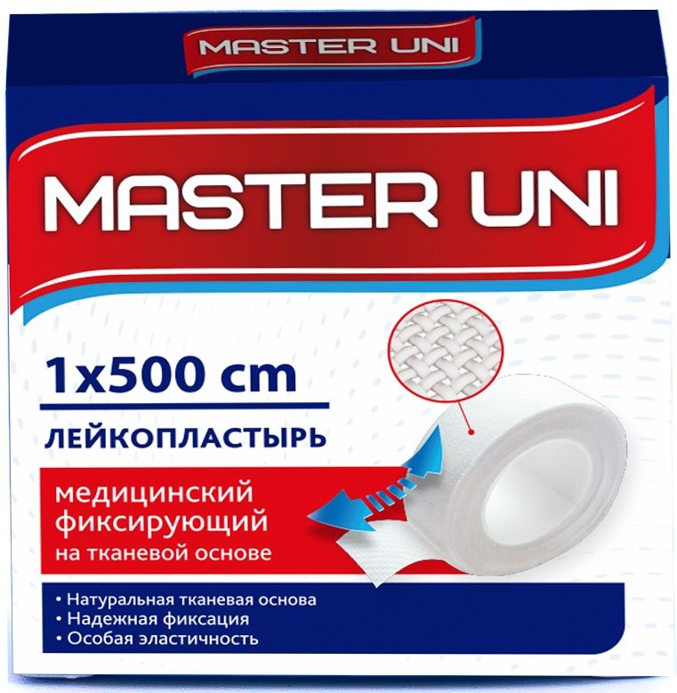 Лейкопластырь MEDICAL SUPPLIES Adhesive plaster 1 x 500 polymeric