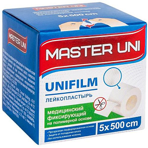 Лейкопластырь MEDICAL SUPPLIES Adhesive plaster 5 x 500 polymeric