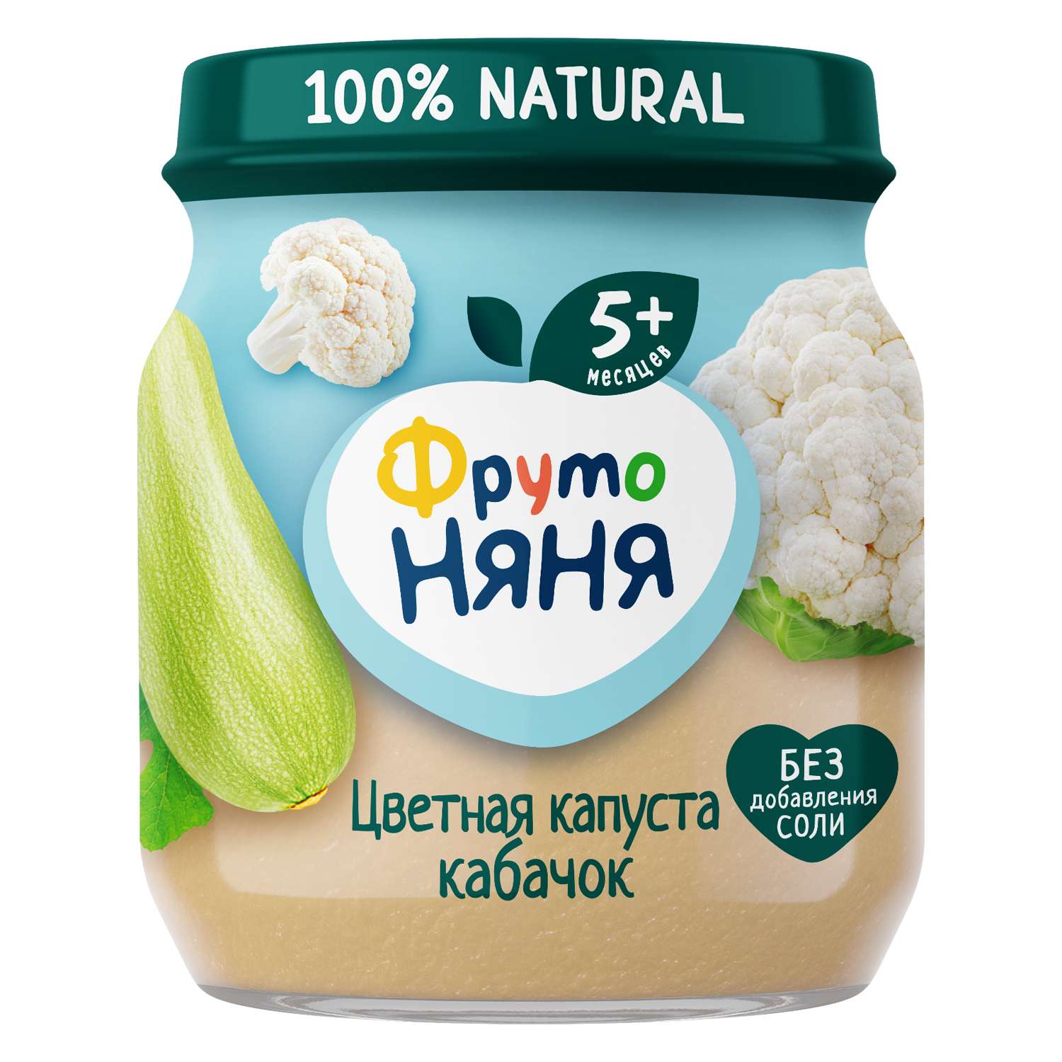 Фруто ПРОДУКТЫ ДЛЯ ДЕТЕЙ Фруто Няня пюре цветная капуста кабачок 110г