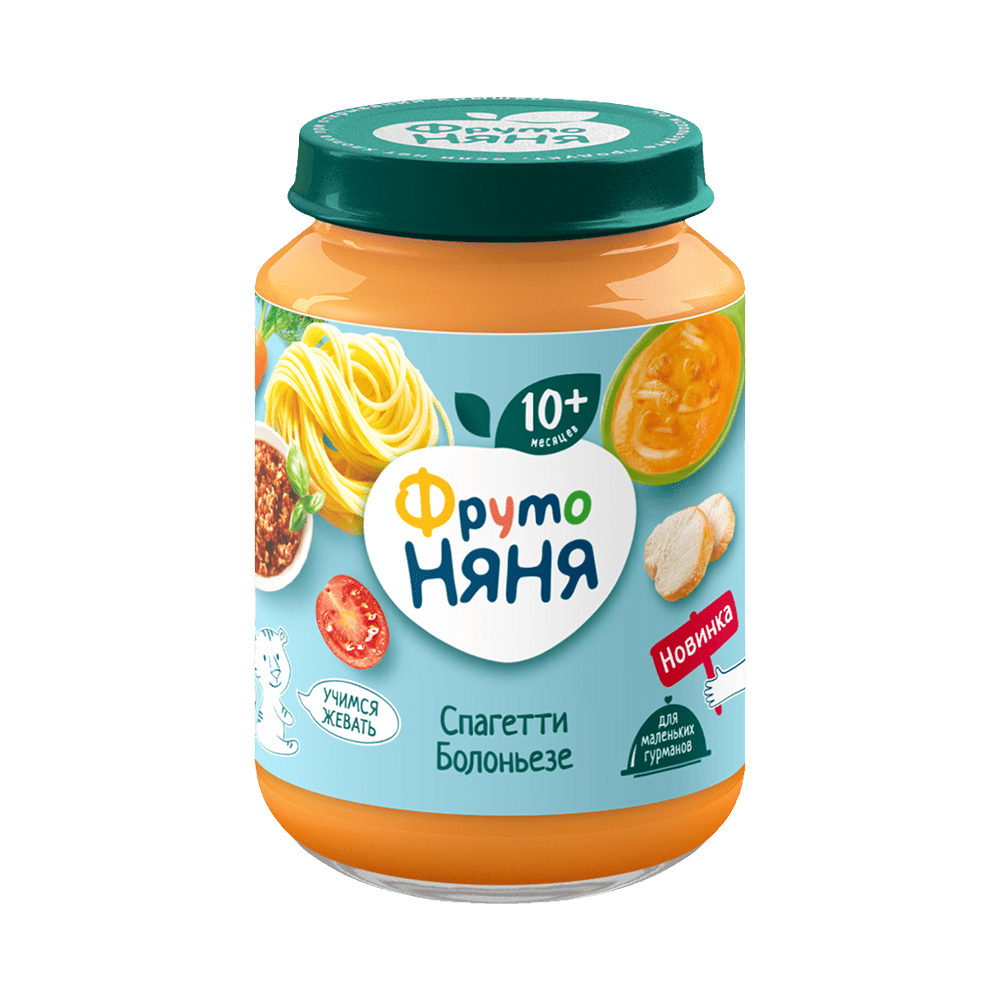 Фруто FOR KIDS Fruto Nyanya puree spaghetti bolognese 10+ months 190g