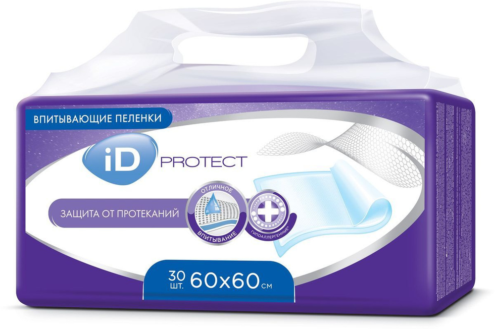 АйДи CARE PRODUCTS ID Protect disposable absorbent diapers 60x60 30pcs