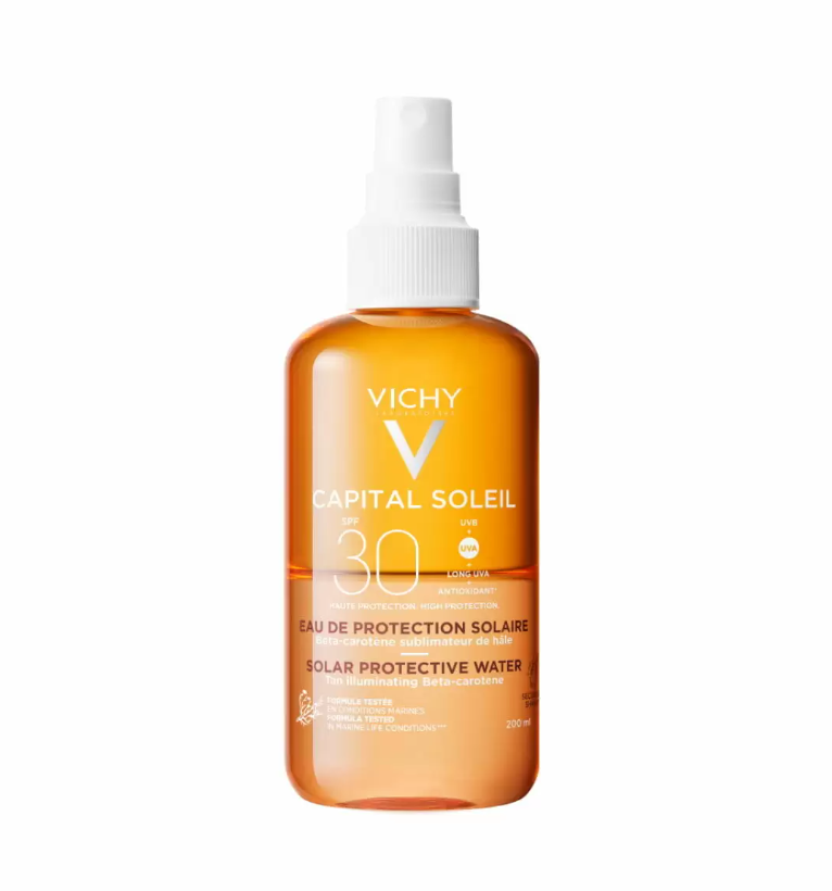 Виши СРЕДСТВА ПО УХОДУ Виши Солнцезащ. SPF30 спрей двухфазный активатор загара д/тело 200мл #5217