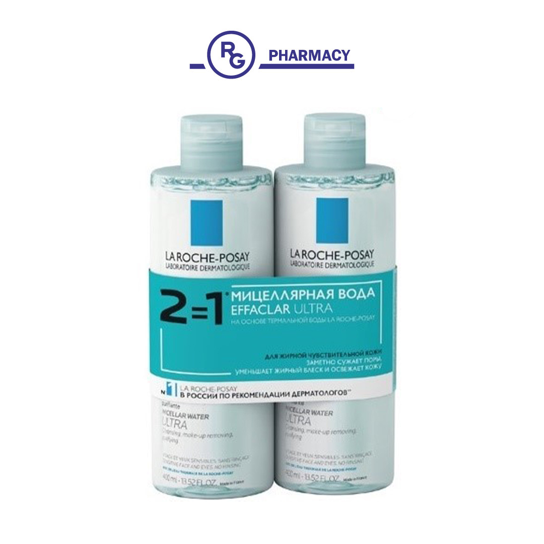 Лярош CARE PRODUCTS La Roche-Posay Effaclar micellar water 400ml + Effaclar micellar water 400ml