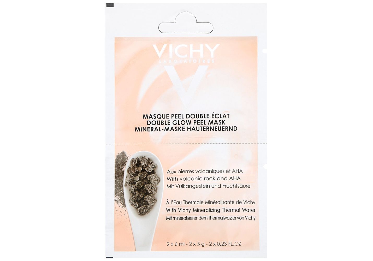 Виши CARE PRODUCTS Vichy puree thermal facial peeling mask double radiance 2*6ml