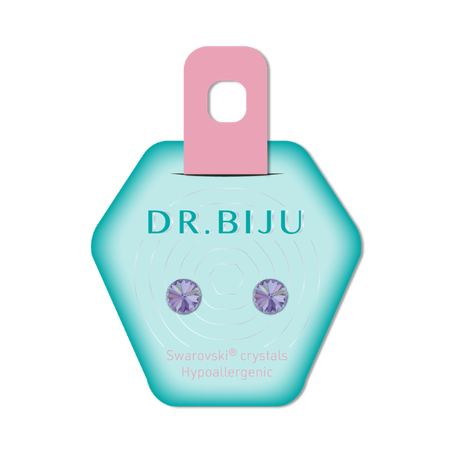 Др.Бижу MEDICAL SUPPLIES Dr Biju hypoallergenic earrings Rivolo 6.2 MM Vitral Light