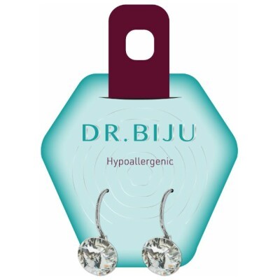 Др.Бижу MEDICAL SUPPLIES Dr Biju hypoallergenic earrings Rivolo Pendant 10 MM Crystal