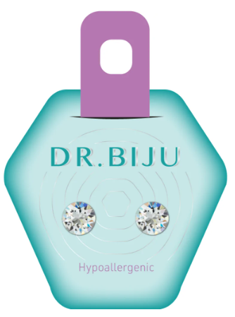 Др.Бижу MEDICAL SUPPLIES Dr Biju hypoallergenic earrings Xirius 7.1 MM Crystal