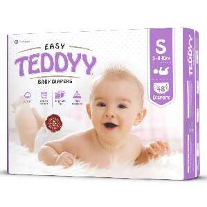 Тедди ПРОДУКТЫ ДЛЯ ДЕТЕЙ Тедди подгузники #2 Easy S 3-8кг N48