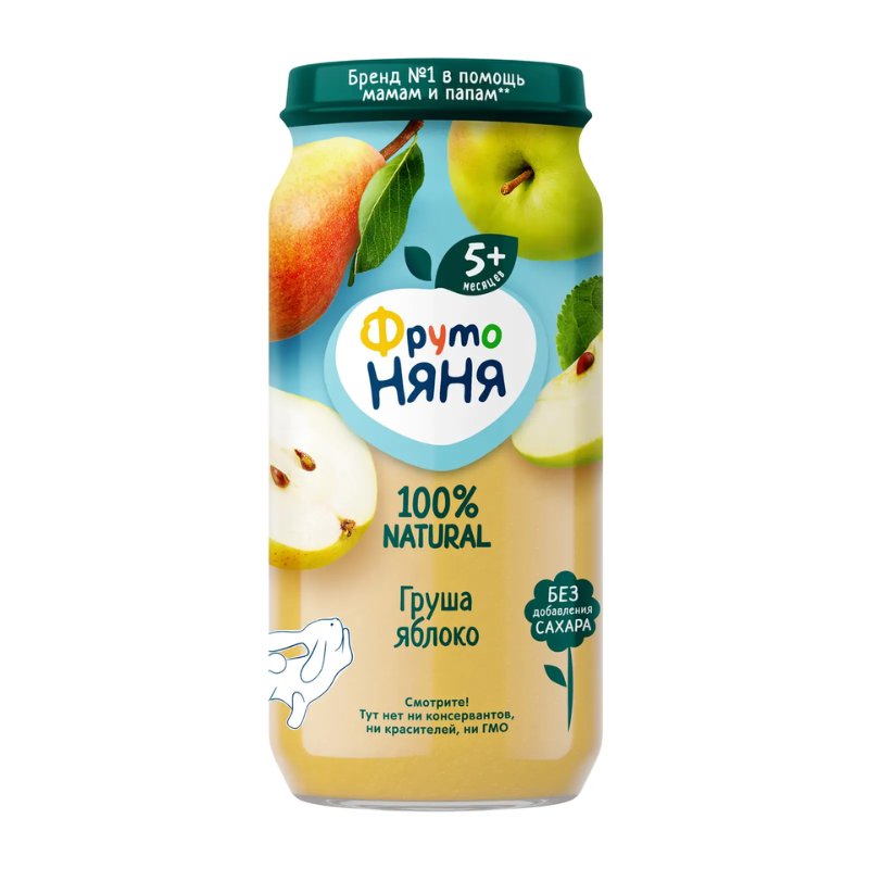Фруто FOR KIDS Fruto Nyanya puree apple and pear 5+ months 250ml