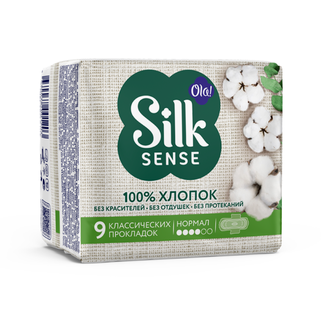 Ола CARE PRODUCTS Ola Silk sense classic normal cotton daily panty liners 9pcs