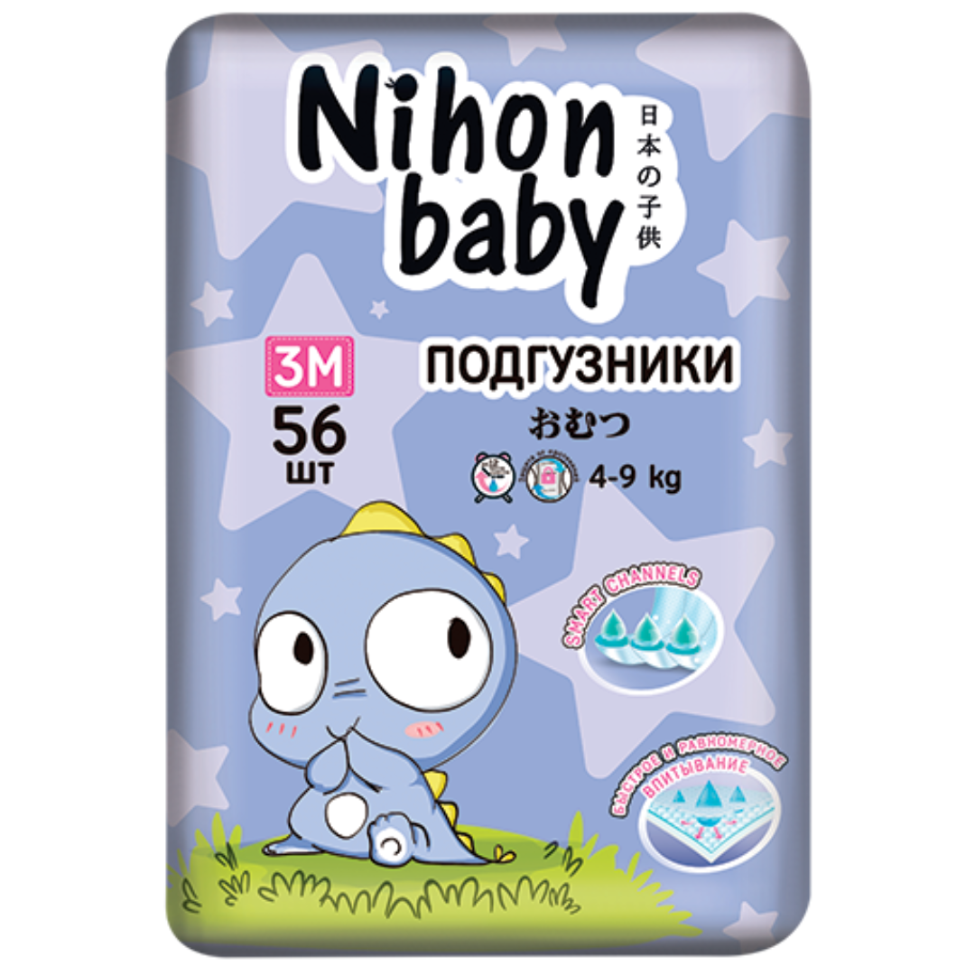 БелЭмса FOR KIDS BelEsma Nihon Midi 3M baby diapers 4-9kg 56pcs