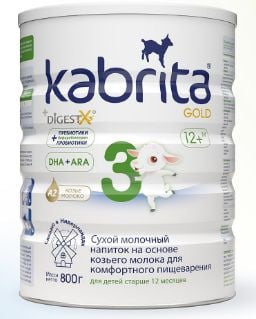 Кабрита FOR KIDS Кабрита голд 3 смесь на основе козьего молока 12м+ 800г