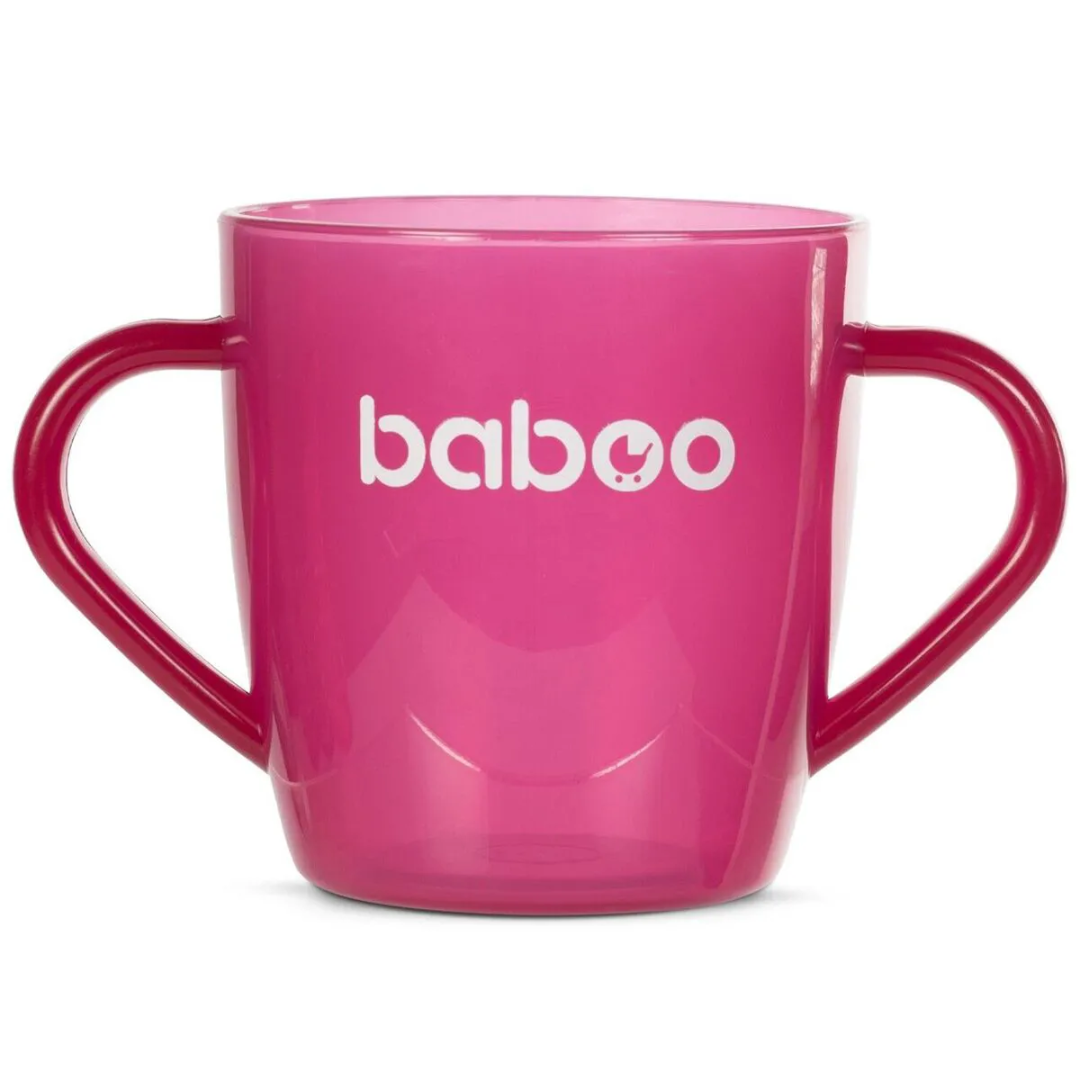 Бабуу FOR KIDS Baboo cup with handles, rose, 200ml, 12m+
