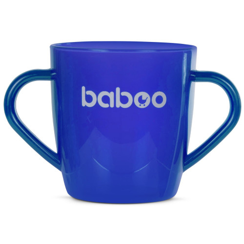 Бабуу FOR KIDS Baboo cup with handles, blue, 200ml, 12m+