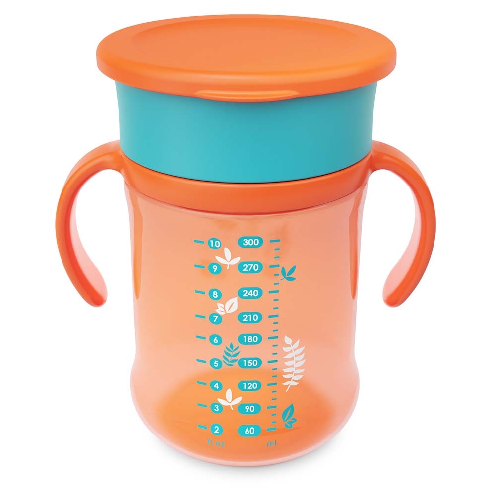Бабуу FOR KIDS Baboo cup 360°, orange, Safari 300ml 6m+