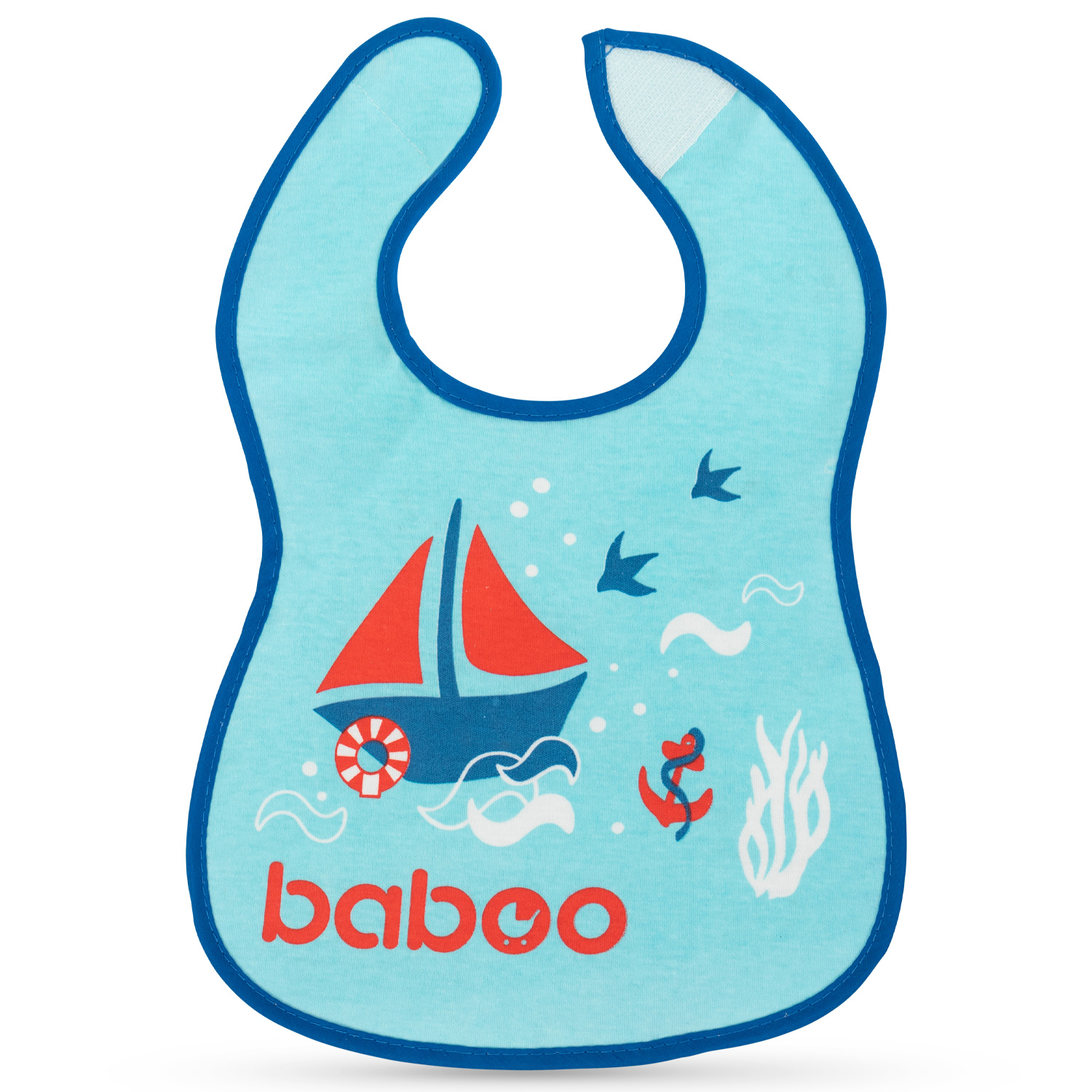 Бабуу FOR KIDS Baboo marine cotton waterproof bib