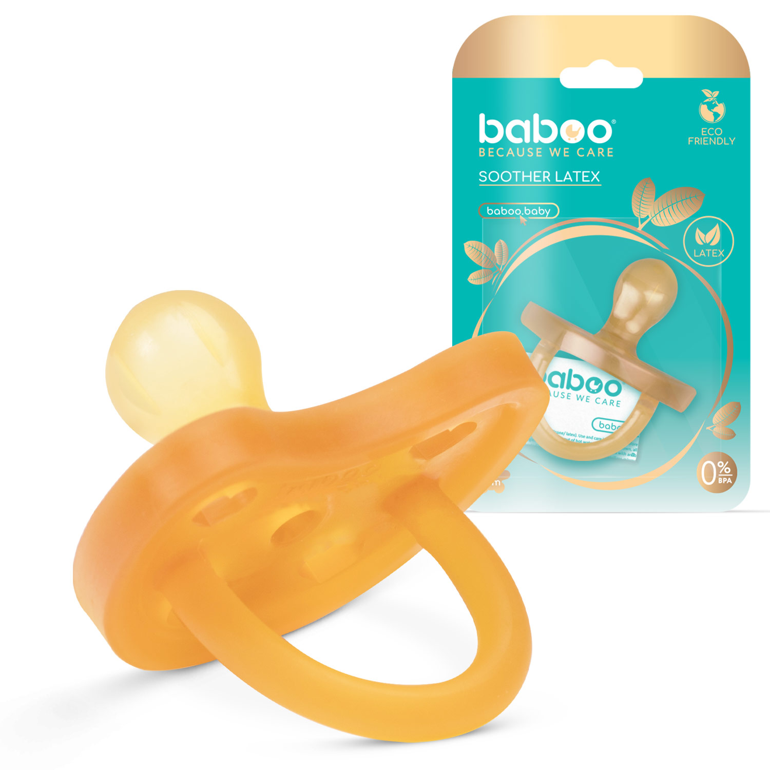 Бабуу FOR KIDS Baboo latex round pacifier 6+ months