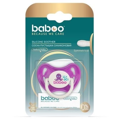 Бабуу FOR KIDS Baboo soother purple, Sea life 0m+