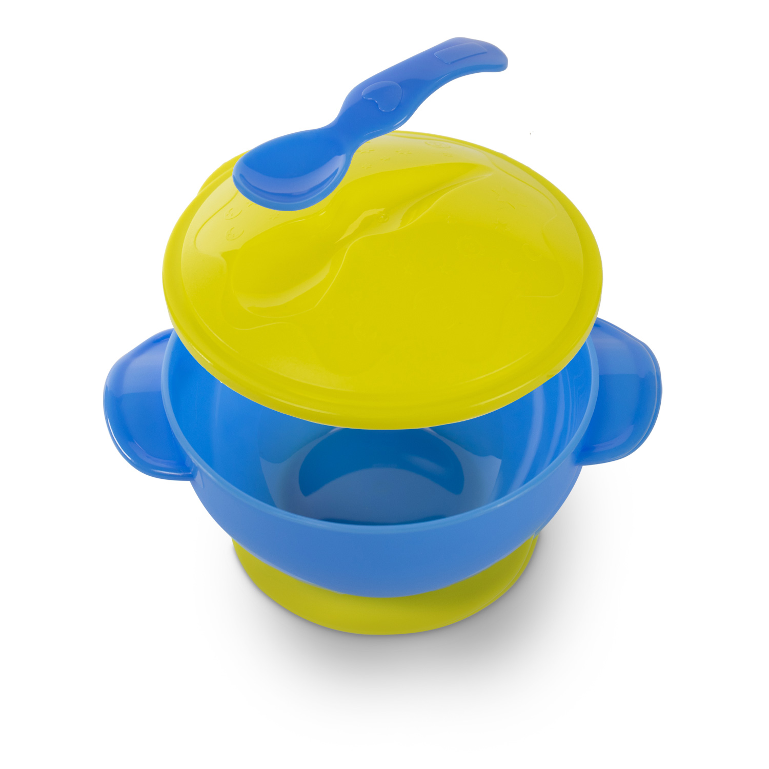 Бабуу FOR KIDS Baboo yellow plate with spoon and lid, suction base 6+ months