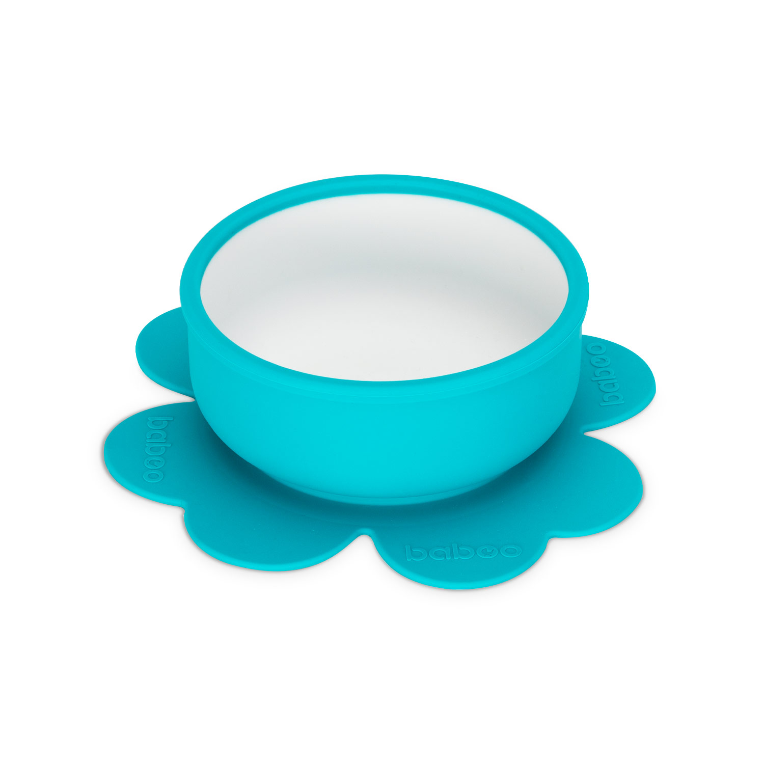 Бабуу FOR KIDS Baboo turquoise silicone plate with suction base 230ml 6+ months