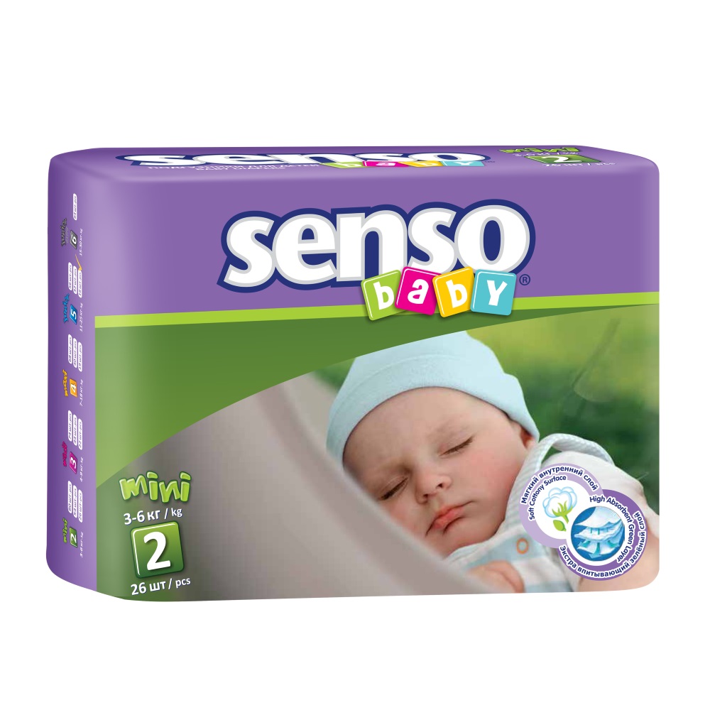 БелЭмса FOR KIDS BelEsma Senso Mini 2S baby diapers 3-6kg 26pcs