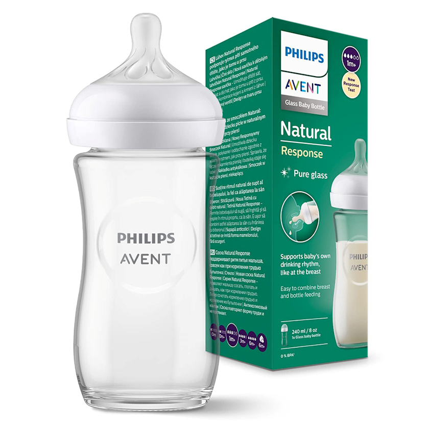 Авент FOR KIDS Avent glass feeding bottle 1+ months 240ml #933/01