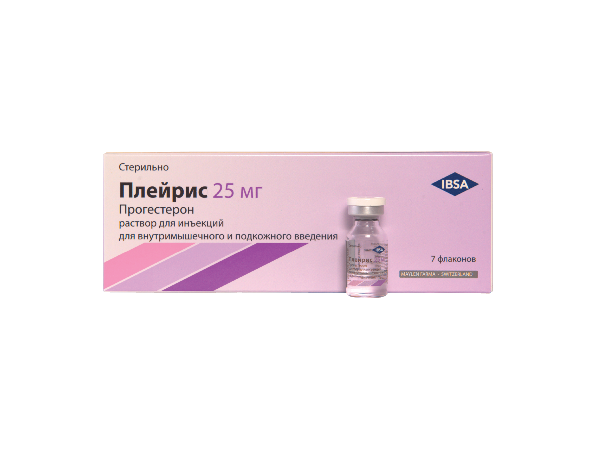 Плейрис(Прогестерон) MEDICINES Pleyris sol. for inj. 25mg x7