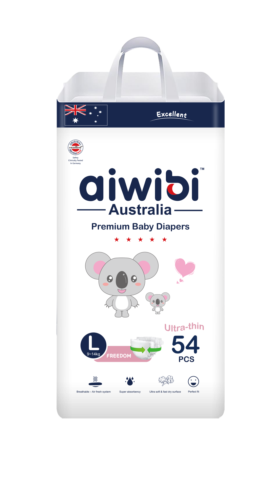 Айвиби FOR KIDS Aiwibi pampers premium L 9-14kgs 54pcs
