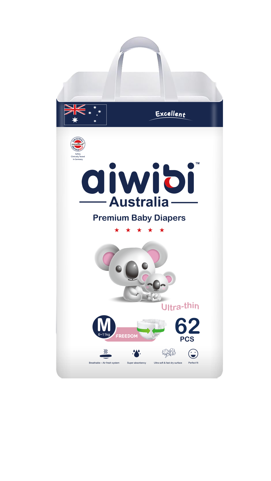 Айвиби FOR KIDS Aiwibi pampers premium M 6-11kgs 62pcs