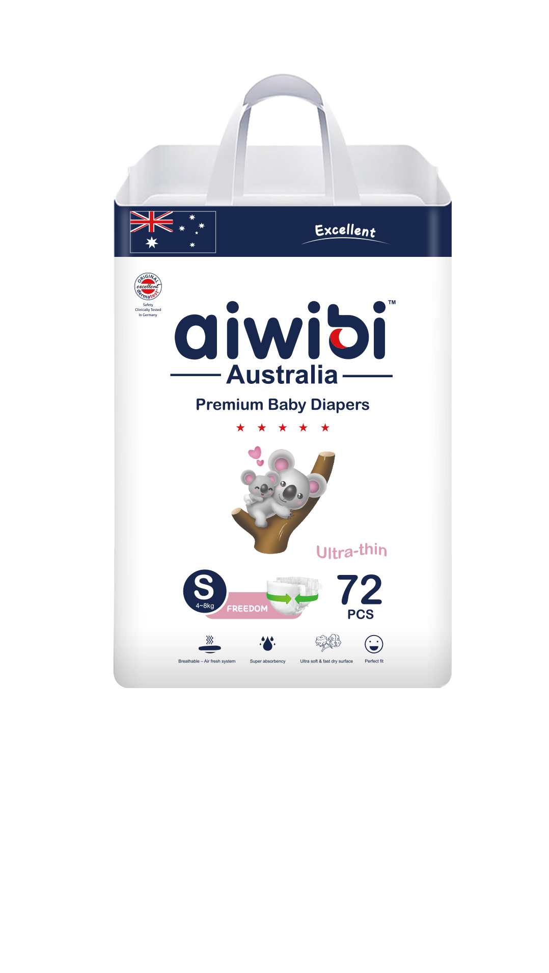Айвиби FOR KIDS Aiwibi pampers premium S 4-8kgs 72pcs