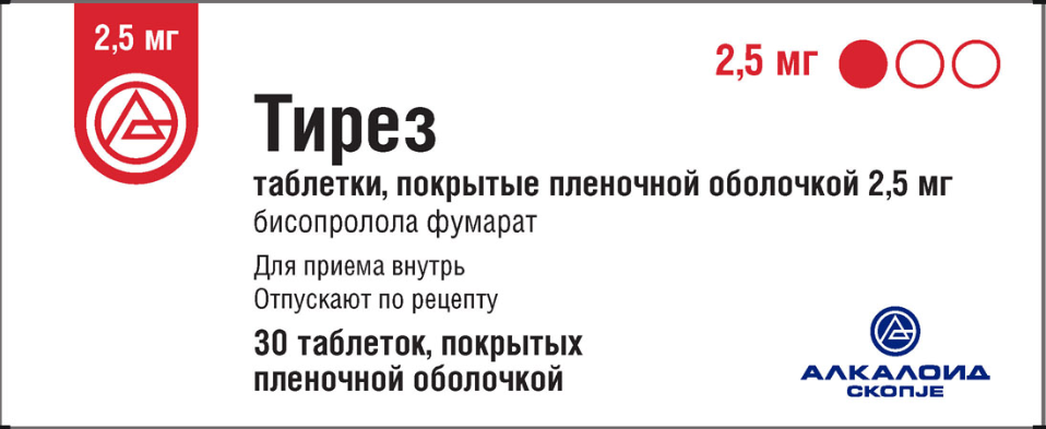 Тирез ԴԵՂՈՐԱՅՔ Տիրեզ դեղահատեր 2,5մգ N30