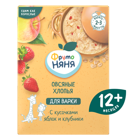 Фруто FOR KIDS Fruto Nyanya oatmeal with apple and strawberry 12+ months 200g