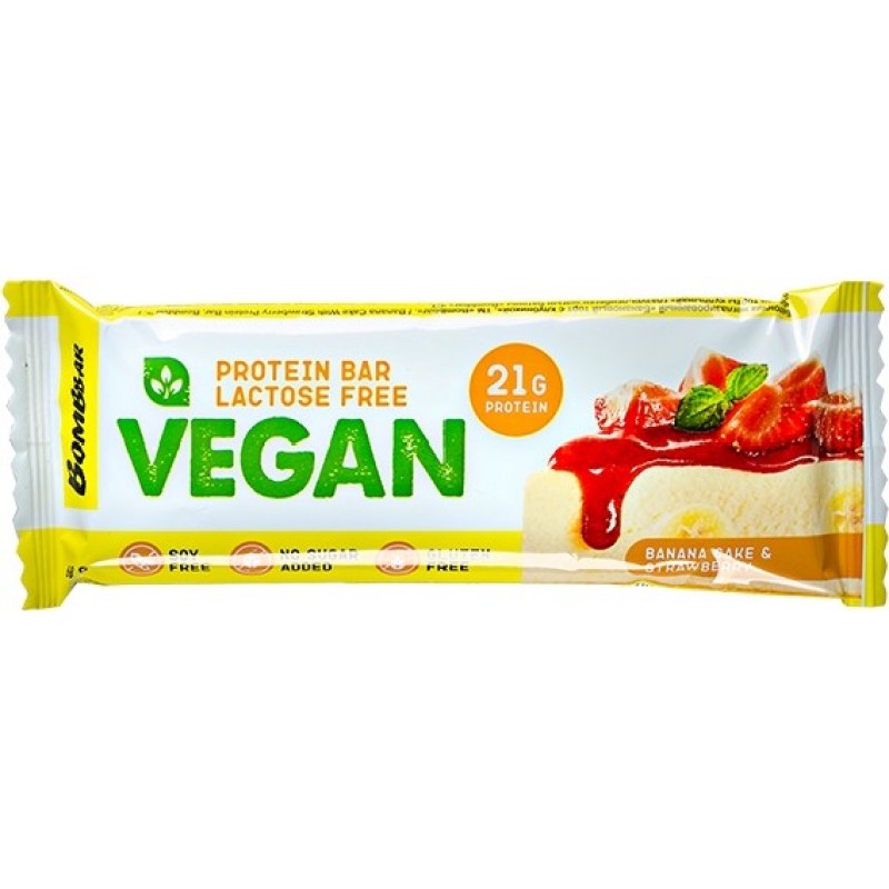 Бомббар CARE PRODUCTS Bombbar banana cake with strawberries protein bar 60g
