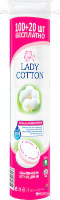 Леди CARE PRODUCTS Lady Cotton cotton pads 100+20pcs