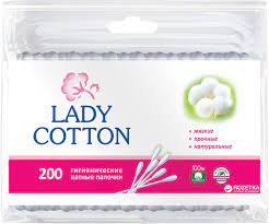 Леди ԽՆԱՄՔԻ ՄԻՋՈՑՆԵՐ Lady Cotton բամբակե փայտիկներ պոլիէթիլենային փաթեթ 200հ