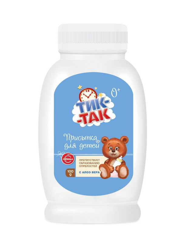 Тик FOR KIDS Tik Tak baby powder with aloe vera 0+ months 100g