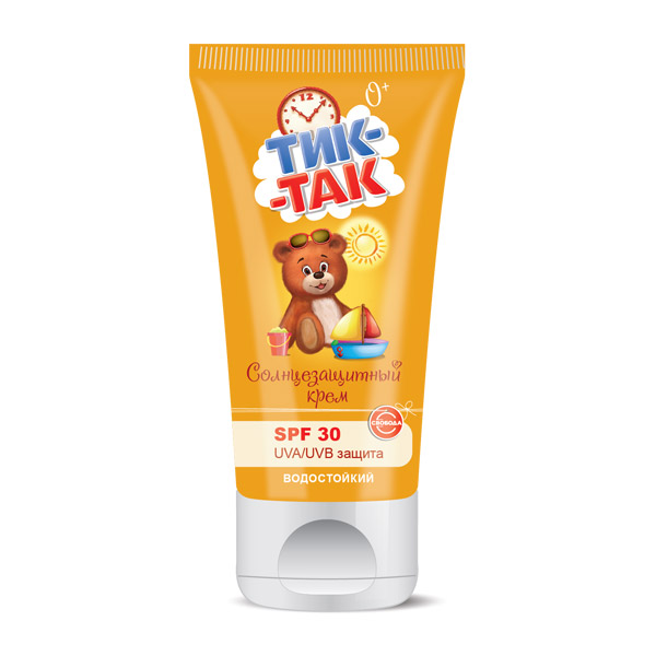 Тик FOR KIDS Тик-Так солнцезащитный крем для детей SPF 30 55мл