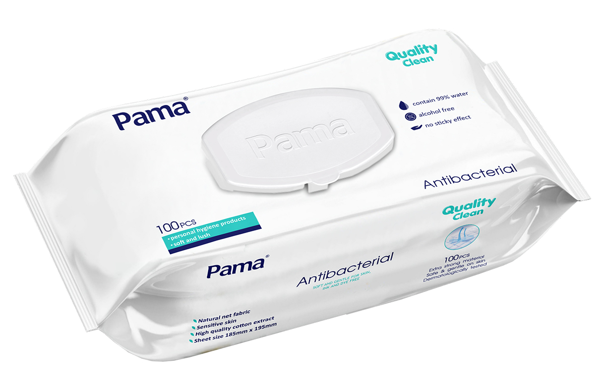 Пама FOR KIDS Pama antibacterial wet wipes 100pcs