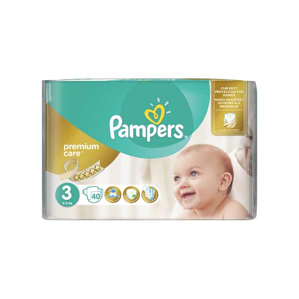 Памперс FOR KIDS Pampers Premium Care diapers #3 5-9kg 40pcs
