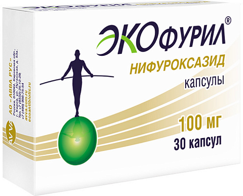 Экофурил MEDICINES Ecofuryl capsules 100mg x 30