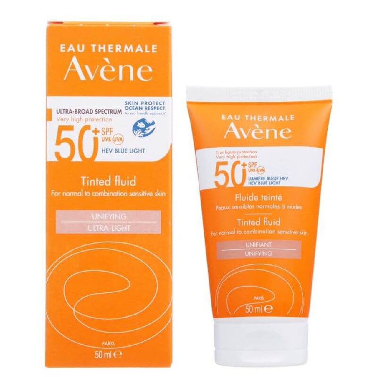 Авен CARE PRODUCTS Avene Sun protection SPF50+ tinted fluid foundation for normal and combination skin 50ml