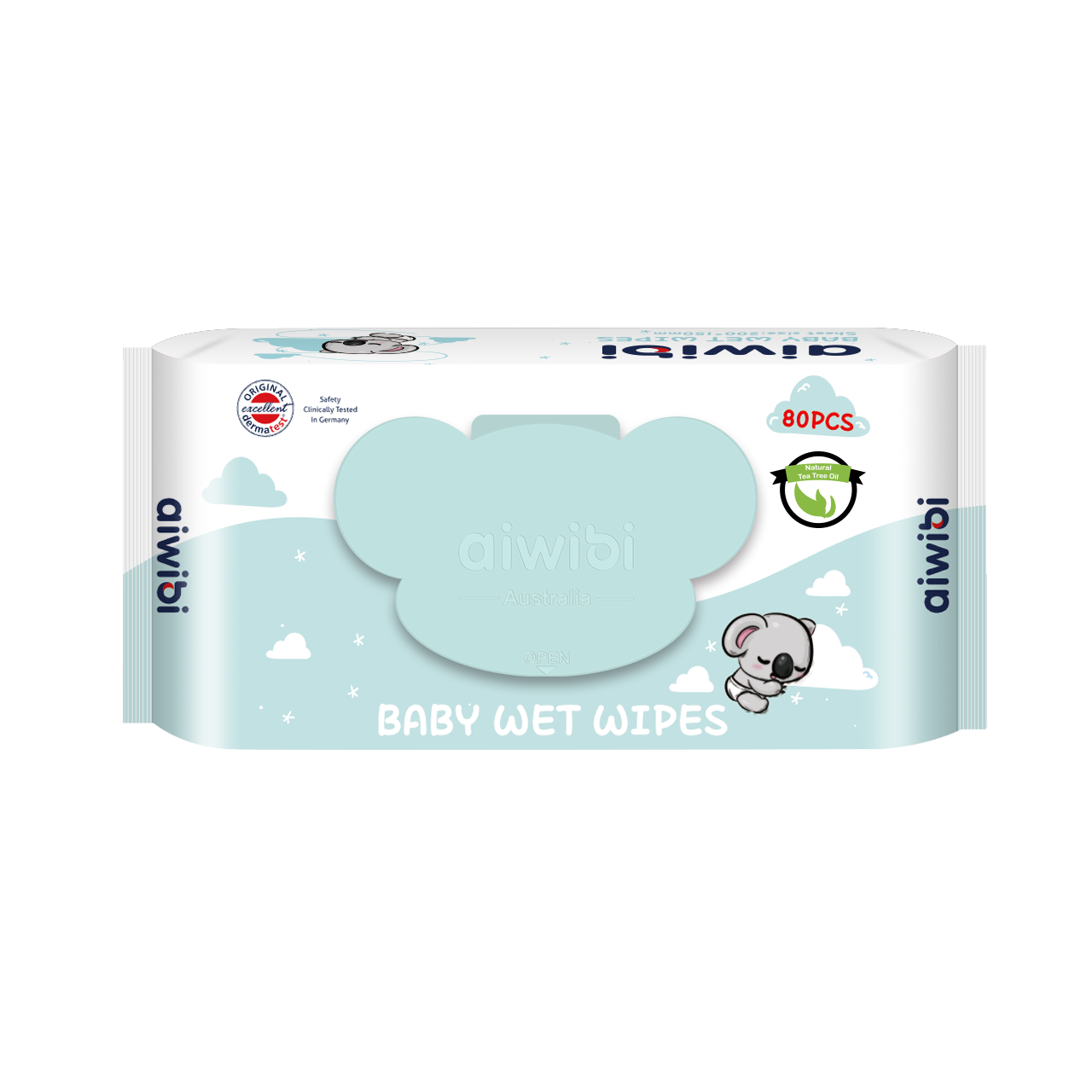 Айвиби FOR KIDS Aiwibi tea tree oil wet wipes 80pcs