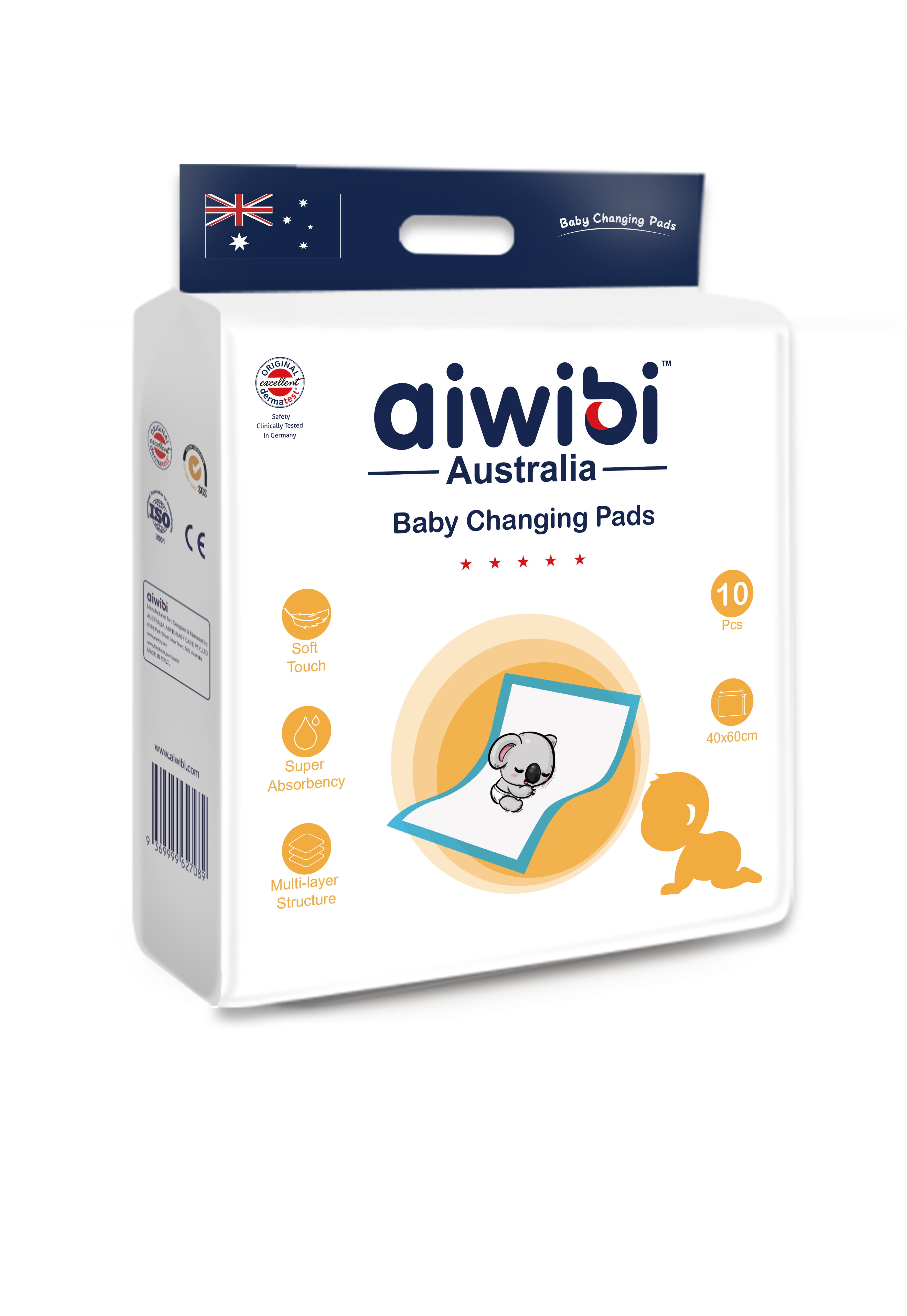 Айвиби FOR KIDS Aiwibi baby changing pads 40x60 10pcs