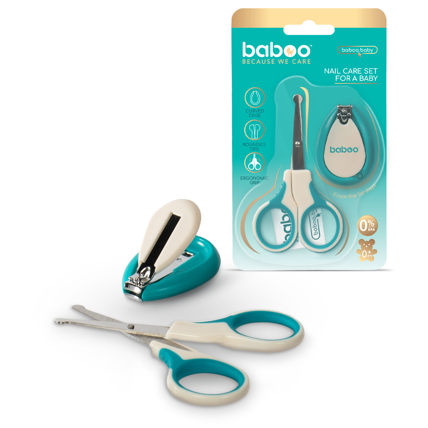 Бабуу FOR KIDS Baboo scissors and nail clippers set 0+ months