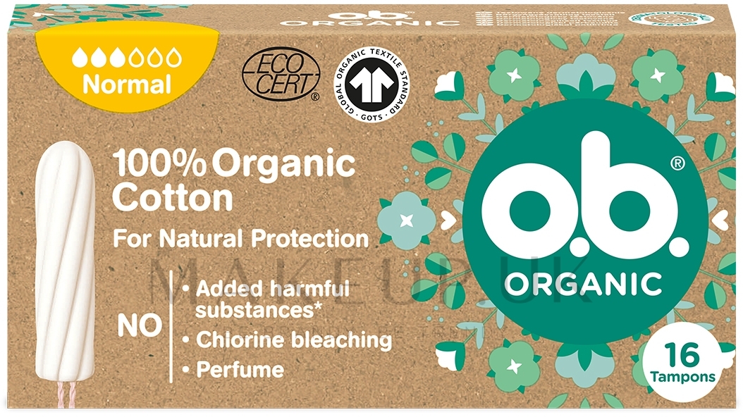 О.Би. CARE PRODUCTS O.B. Organic Mini hygienic tampons x 16