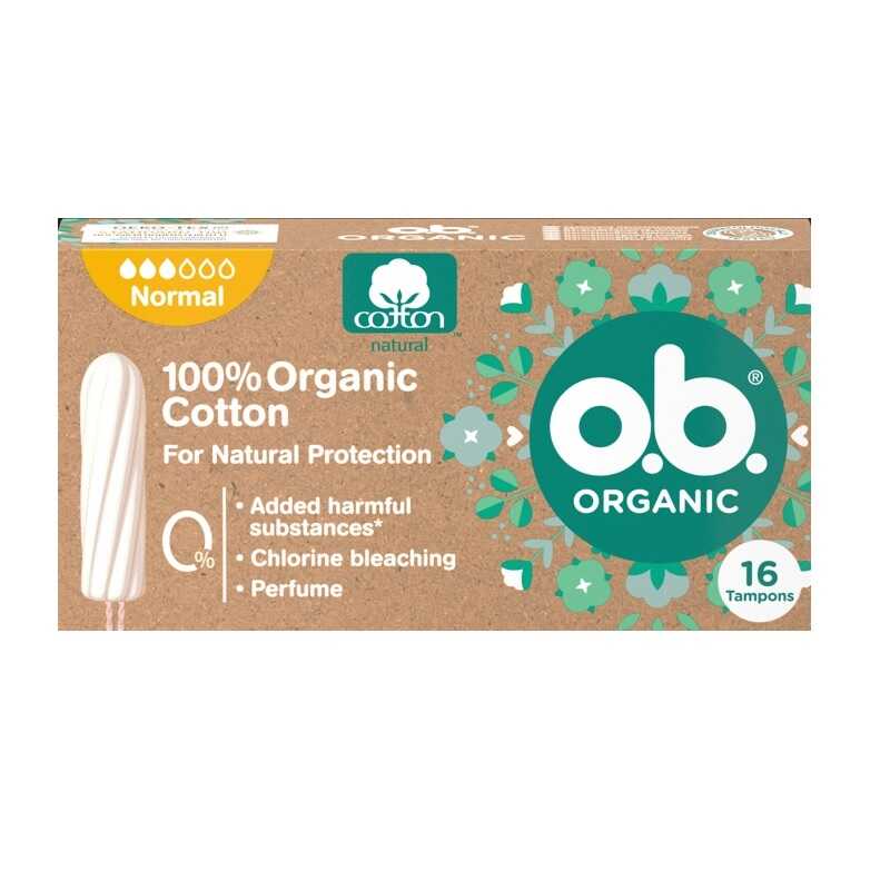 О.Би. СРЕДСТВА ПО УХОДУ O.B. Organic Normal гигиенические тампоны x 16