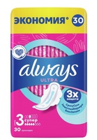 Олвейс СРЕДСТВА ПО УХОДУ Always Ultra Super Eco прокладки 30шт