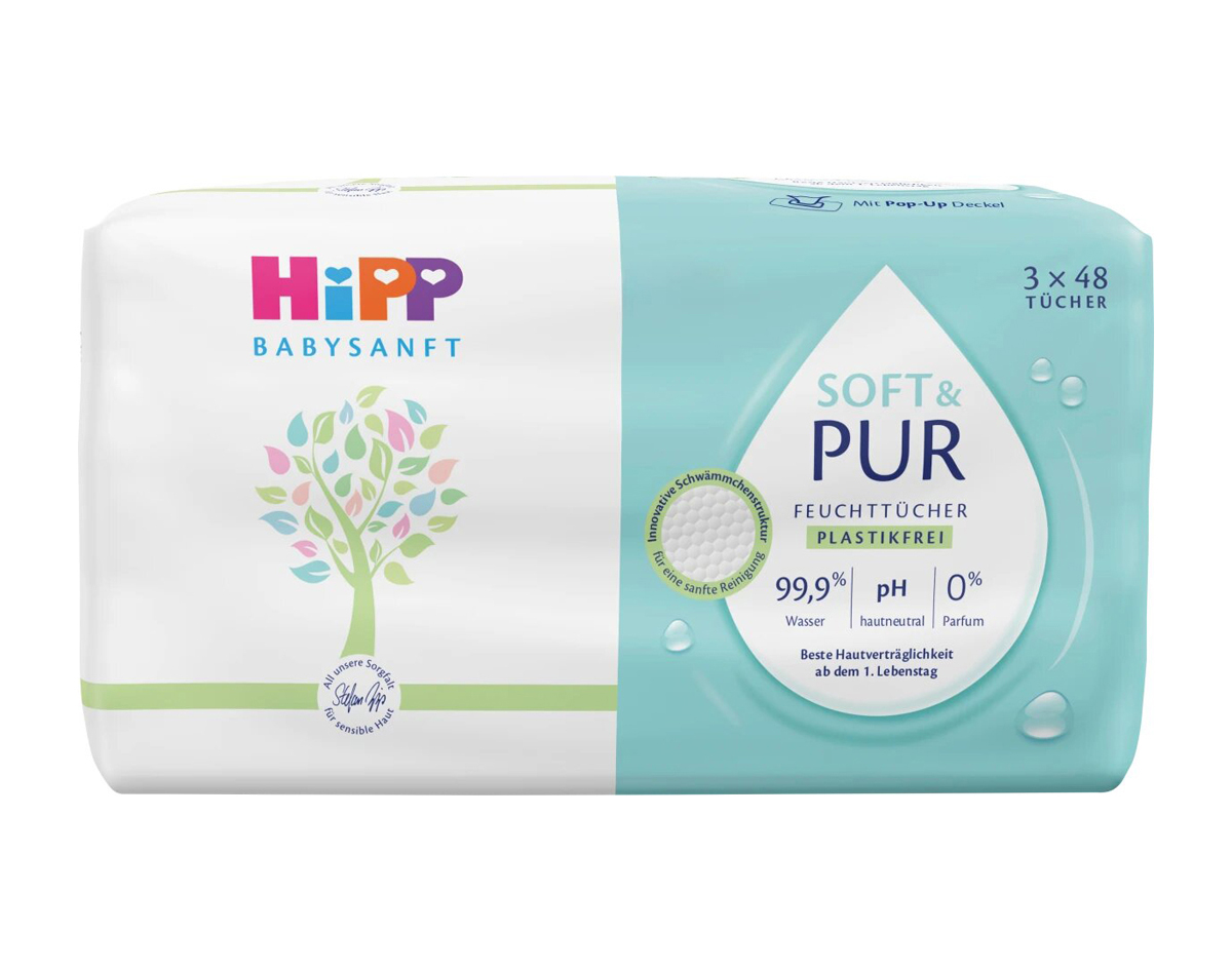 Хипп FOR KIDS Hipp BabySunft wet wipes 3 x 48